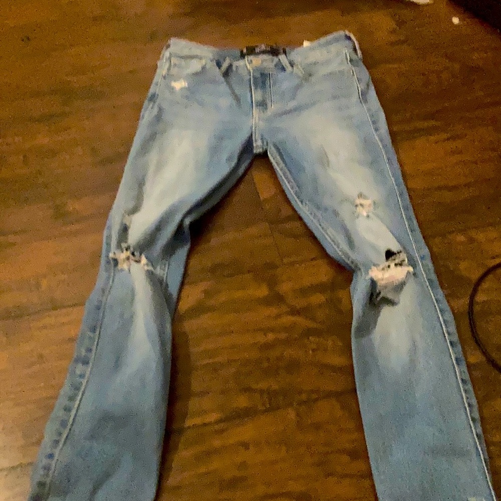 lite blue ripped jeans